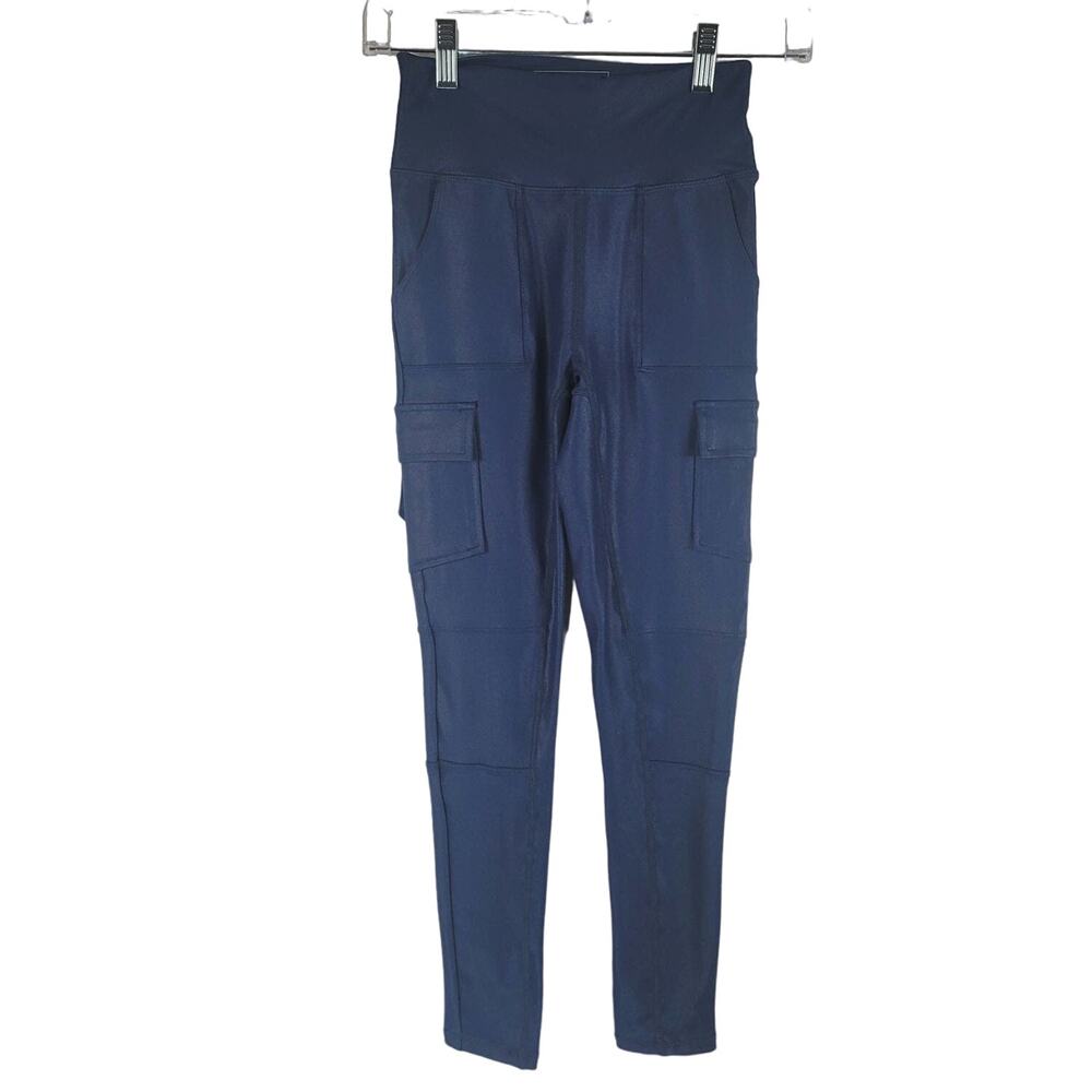 ECHT Blue Cargo Style Athletic Hiking Walking Women's Leggings Small